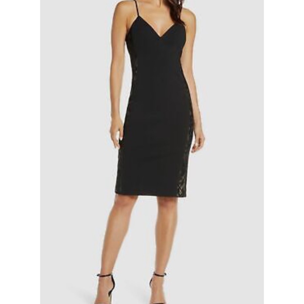 Vince Camuto Black Lace Inset Cocktail dress